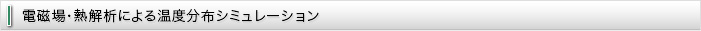 電磁場・熱解析による温度分布シミュレーション